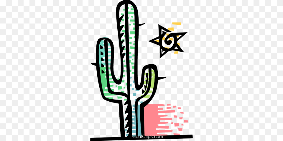 Cactus Royalty Vector Clip Art Illustration, Plant, Cross, Symbol Free Transparent Png