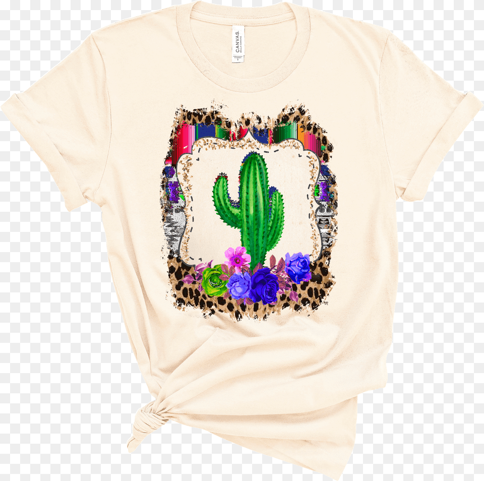 Cactus Serape, Clothing, T-shirt, Flower, Plant Free Transparent Png