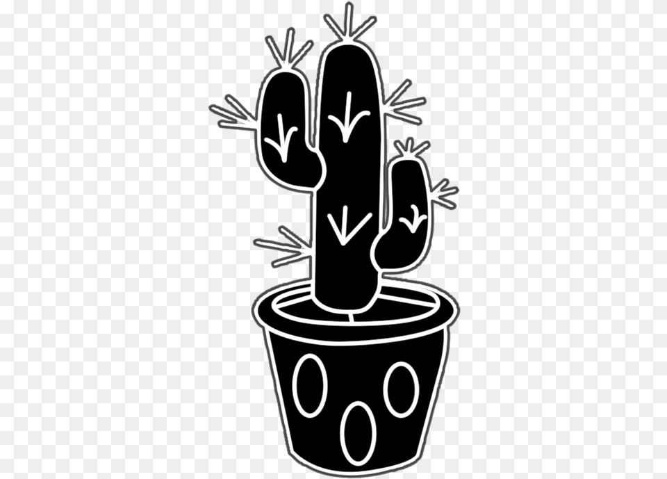 Cactus Silhouette Prickly Pear, Stencil, Dynamite, Weapon, Plant Free Transparent Png