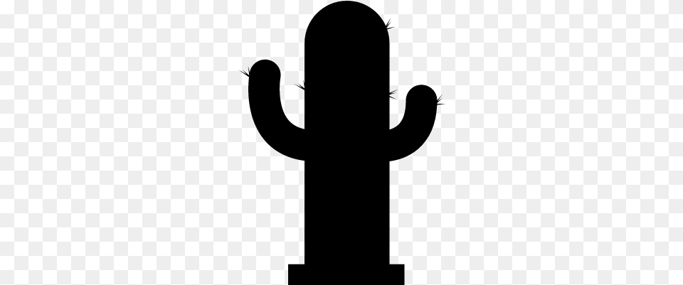 Cactus Silhouette Vector Silhueta Cacto, Gray Png Image