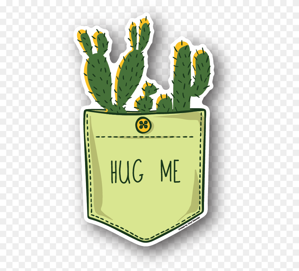 Cactus Sticker Hugs Sticker Cute Folder Stickers Sticker, Vase, Pottery, Potted Plant, Planter Free Transparent Png