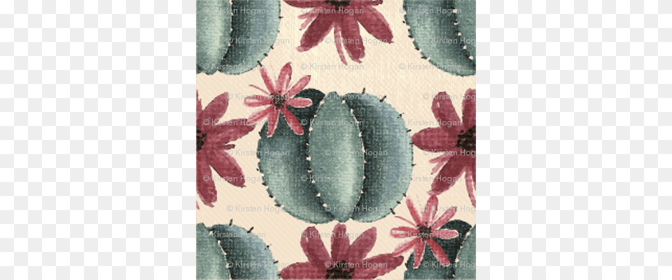 Cactus Western Watercolor Round Beach Towel Kavka, Applique, Home Decor, Pattern, Linen Png