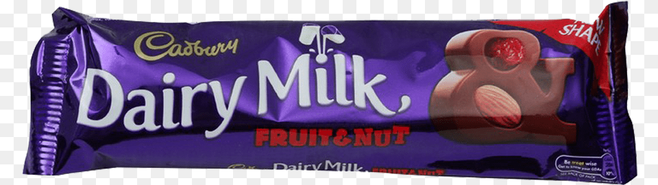 Cadbury Chocolate Dairy Milk Fruit And Nut 38 Gm Cadbury Dairy Milk, Food, Sweets, Candy Png