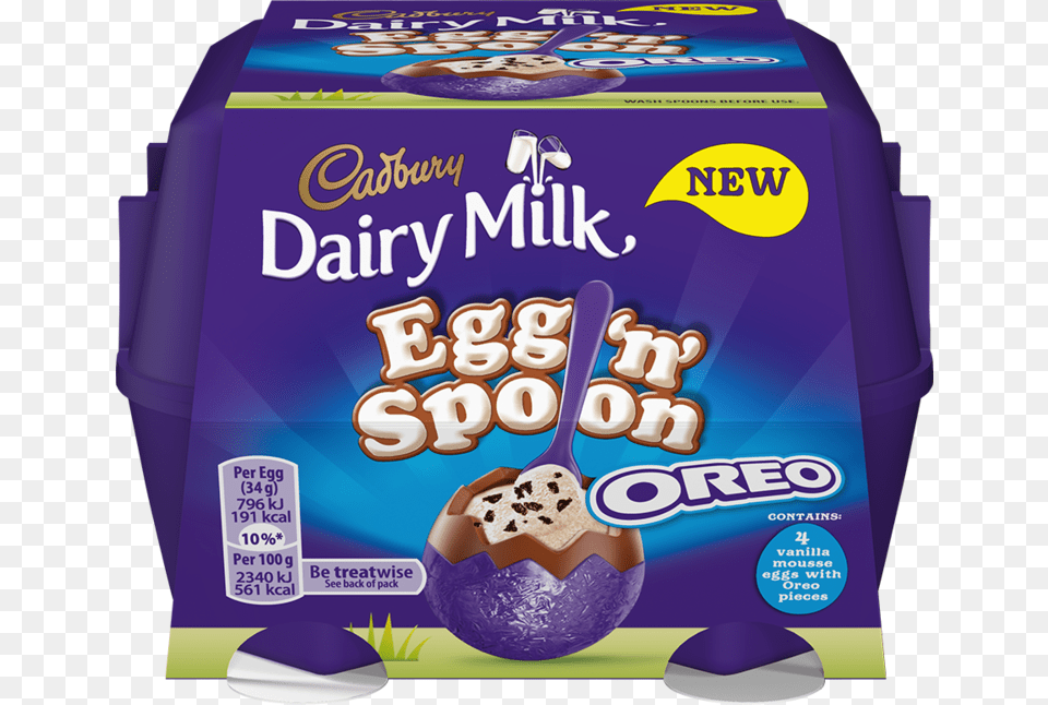 Cadbury Chocolate Eggs With Spoon, Food, Sweets, Dairy, Snack Png