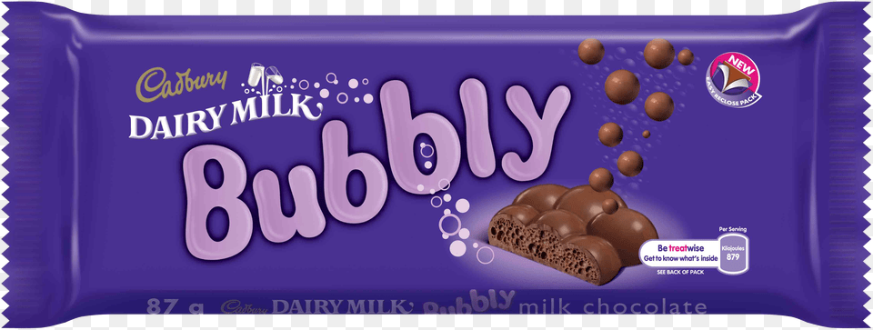 Cadbury Dairy Milk Bubbly Cadbury Bubbly Chocolate Bar, Food, Sweets, Candy Free Png Download