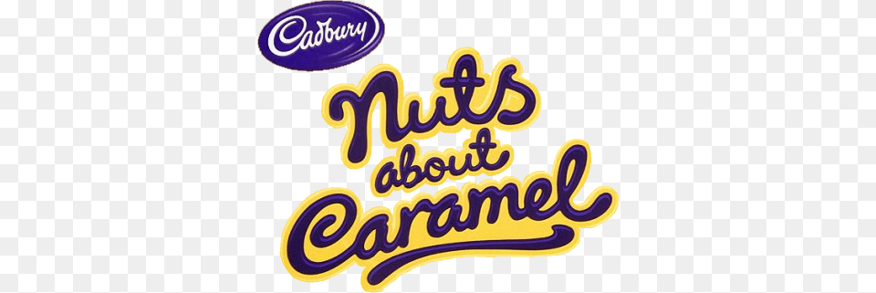 Cadbury Nuts About Caramel, Logo, Text Free Transparent Png