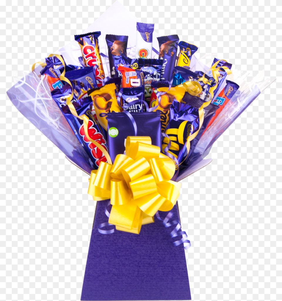 Cadburys Chocolate Bouquet X Large 26 Piece Tree Explosion Cadburys Chocolate Bouquet, Food, Sweets, Candy, Person Free Png