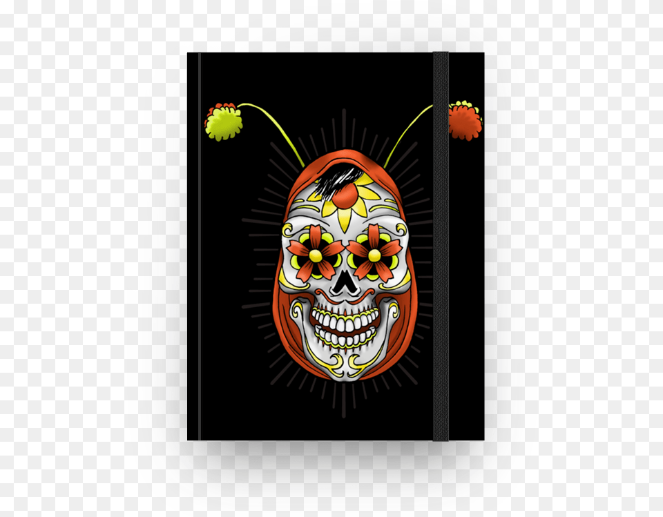 Caderno Caveira Mexicana Skull, Face, Head, Person, Bag Free Png