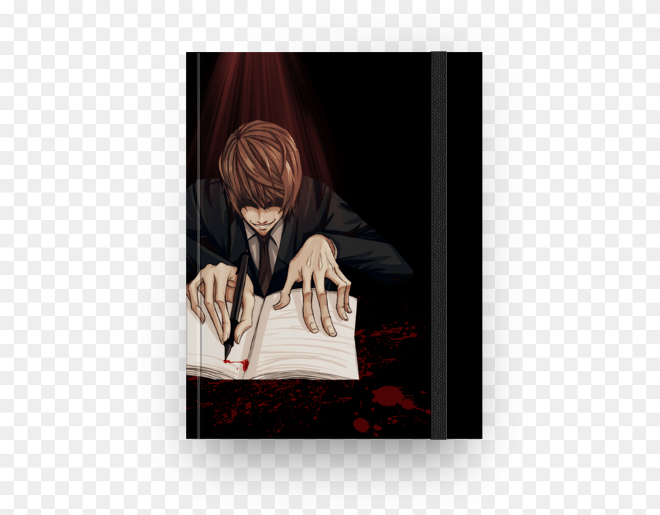 Caderno Light Yagami De Luh Rodriguesna Death Note Wallpaper Light, Book, Comics, Publication, Adult Png Image