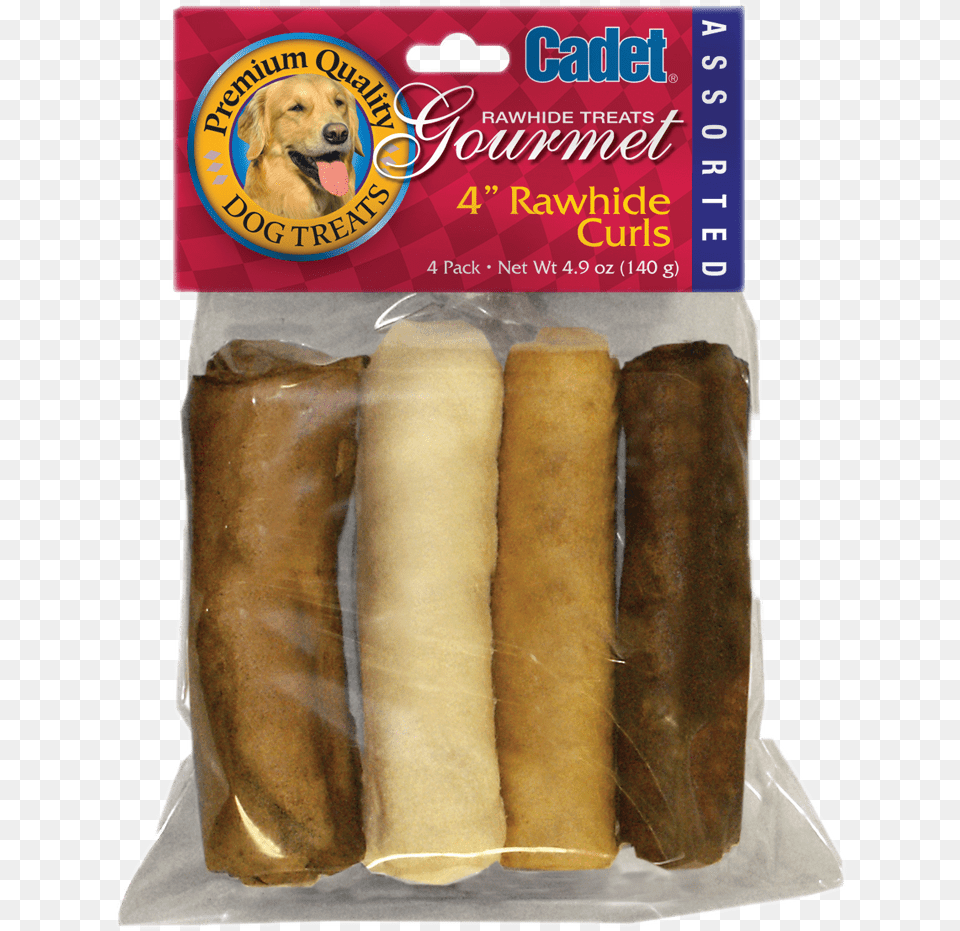 Cadet Pet Cadet Premium Rawhide Curls Assorted Flavors Egg Roll, Animal, Bread, Canine, Dog Free Png Download