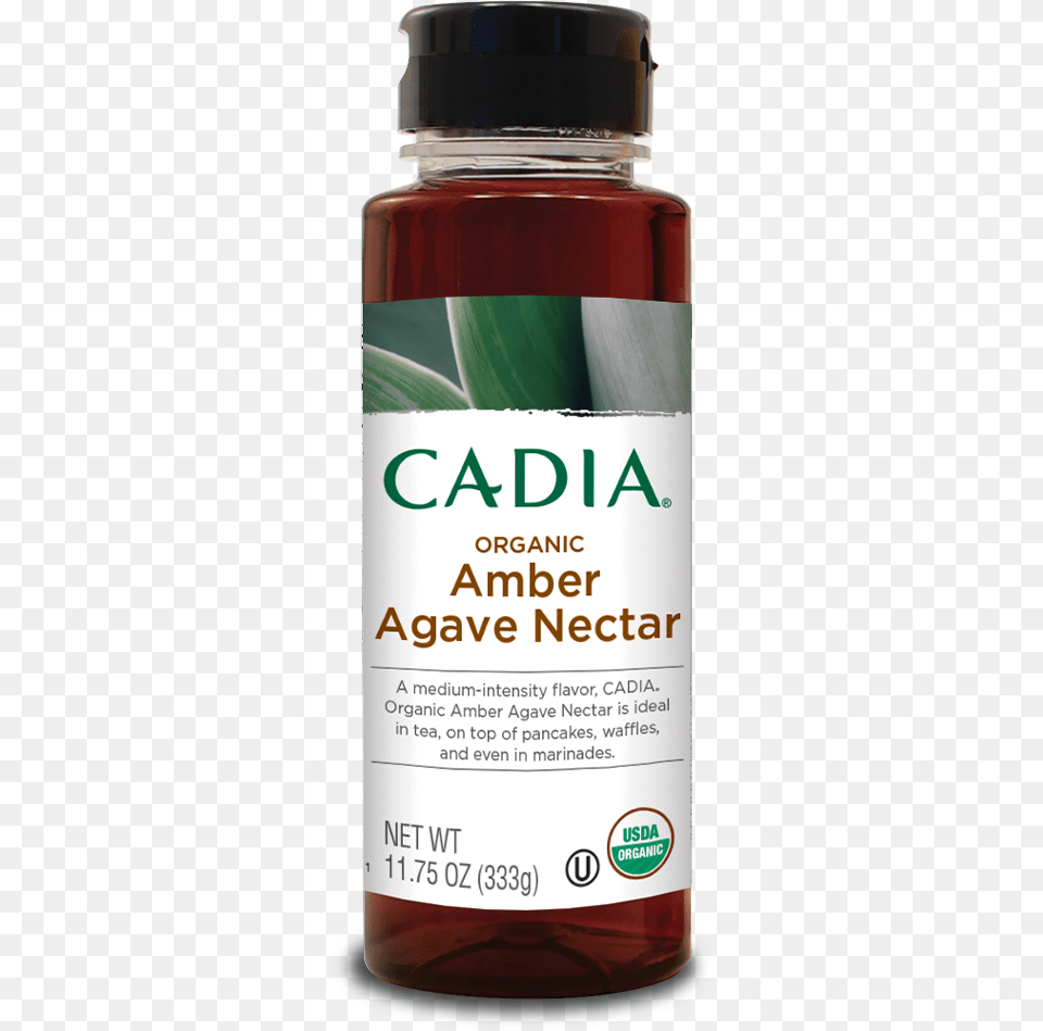 Cadia Organic Agave Amber Nectar, Herbal, Herbs, Plant, Bottle Png