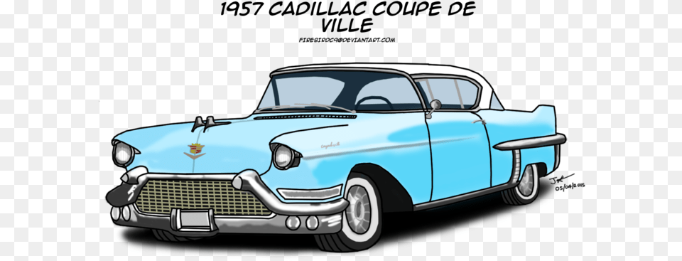 Cadillac Drawing Deville 1957 Cadillac Drawing, Car, Transportation, Vehicle, Machine Free Transparent Png