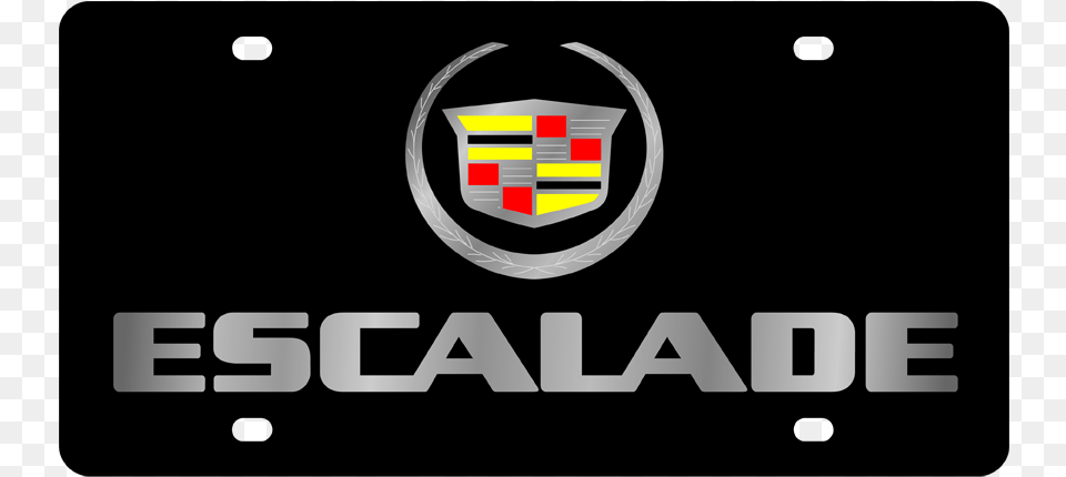 Cadillac Escalade W Mirror Letters Black Acrylic Plate, Logo, Emblem, Symbol, Smoke Pipe Png Image