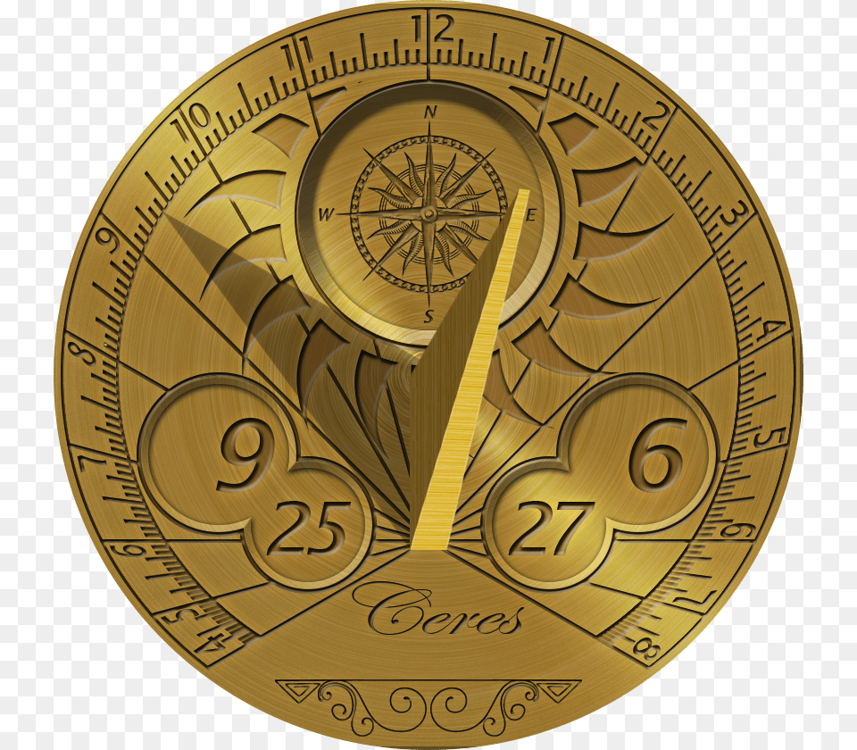 Cadran Solaire En Or Clipart, Gold, Sundial, Wristwatch Png