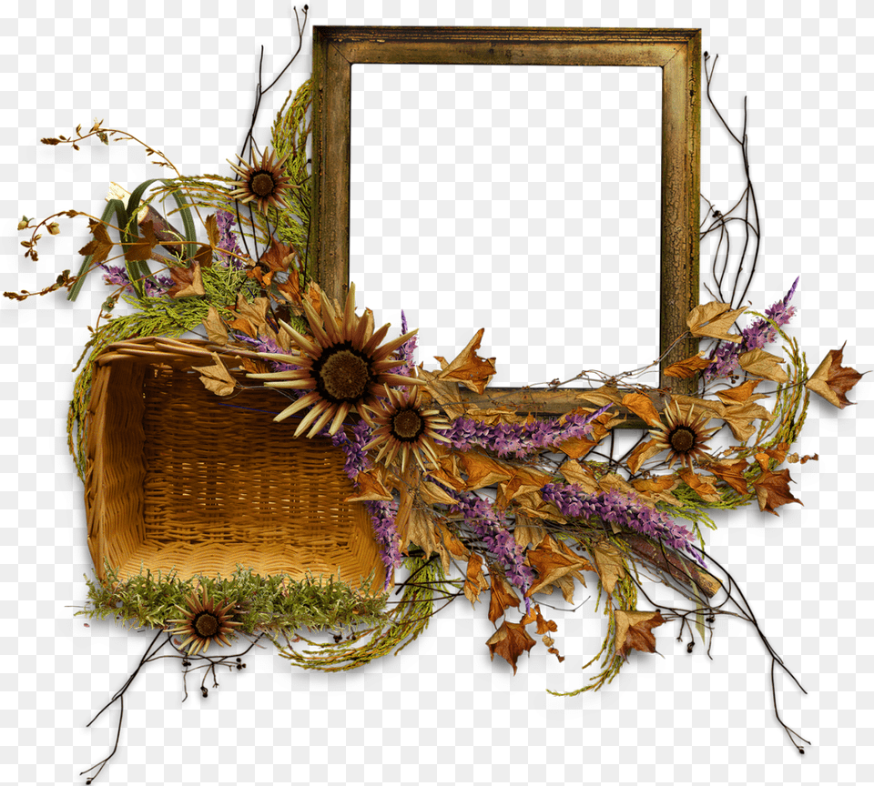 Cadre Automne Autumn Frame Fall Marco Illustration, Flower, Flower Arrangement, Plant, Flower Bouquet Free Png