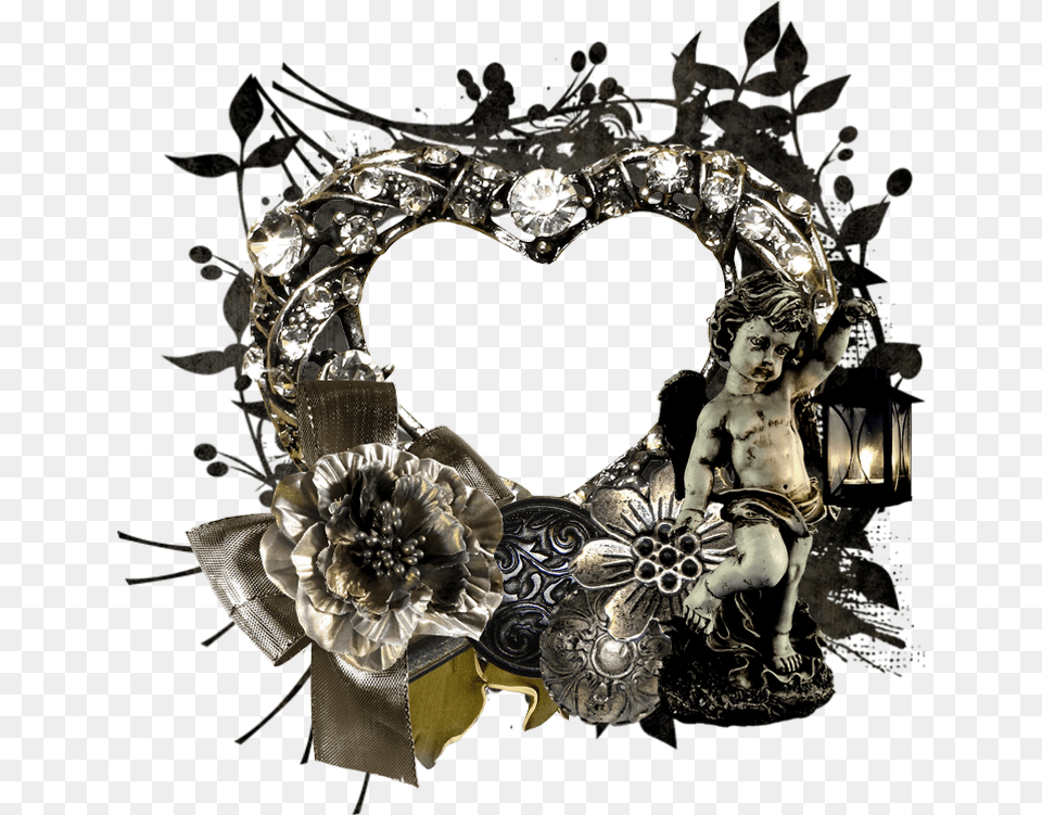 Cadre Gothique Cluster Halloween Gothic Frame Cadre Gothique, Accessories, Bronze, Jewelry, Person Free Png Download
