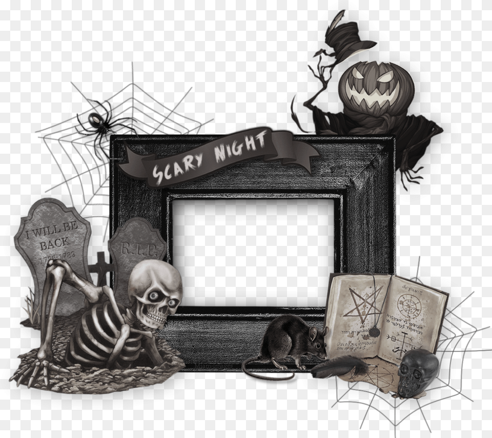 Cadre Halloween Gothic Frame Scary Night Illustration, Animal, Mammal, Rat, Rodent Free Transparent Png