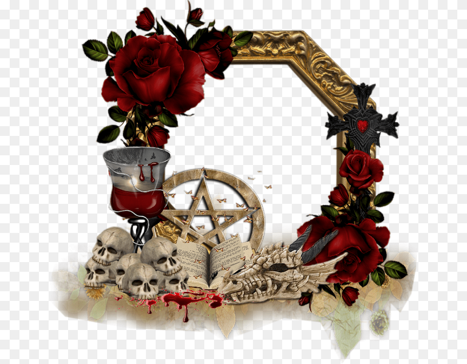 Cadre Halloween Gothique Corner Rose Background, Flower, Flower Arrangement, Flower Bouquet, Plant Free Transparent Png