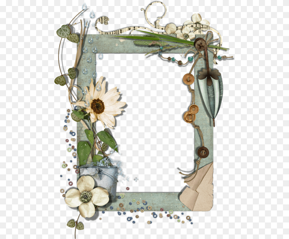 Cadre Jour De Pluie Picture Frame, Art, Collage, Flower, Plant Free Png