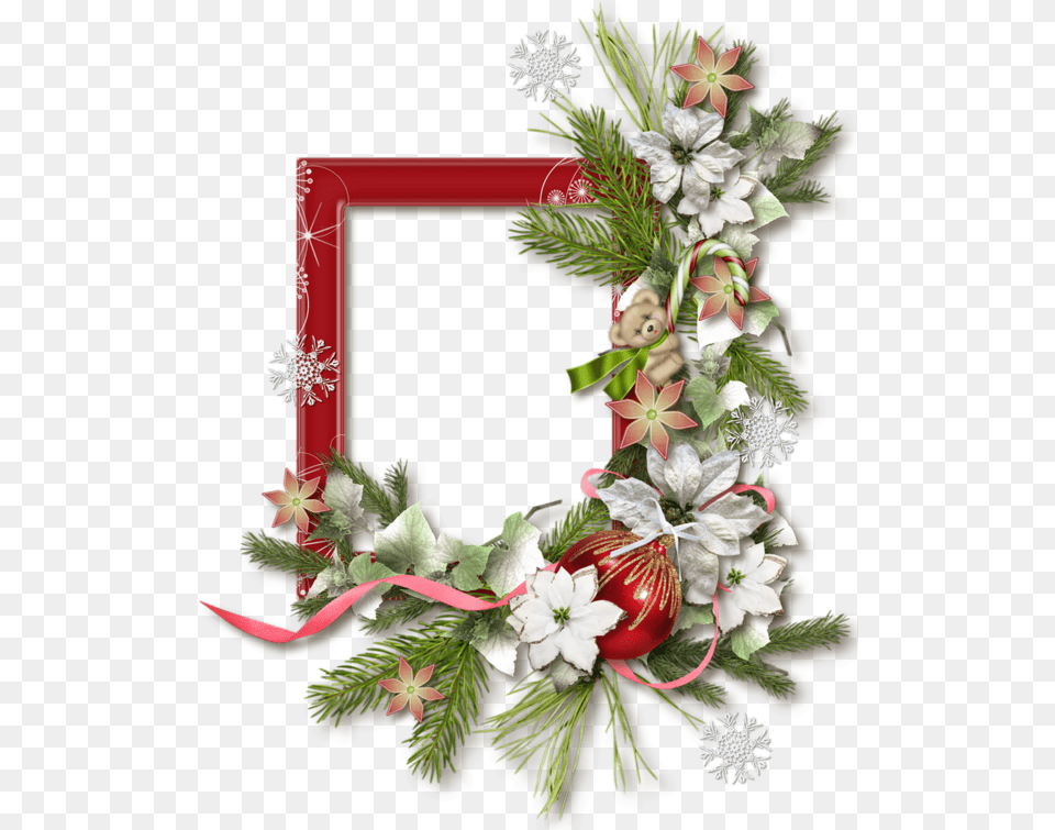 Cadre Nol Cluster Christmas Frame Christmas Tree, Wreath Free Transparent Png