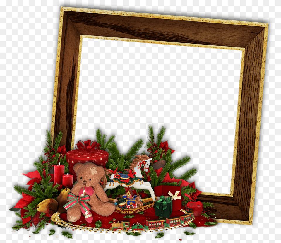 Cadre Picture Frame, Teddy Bear, Toy, Flower, Flower Arrangement Free Transparent Png