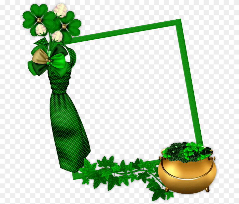 Cadre Saint Patricks Day Pictures Images Bordure De, Accessories, Tie, Potted Plant, Flower Free Transparent Png