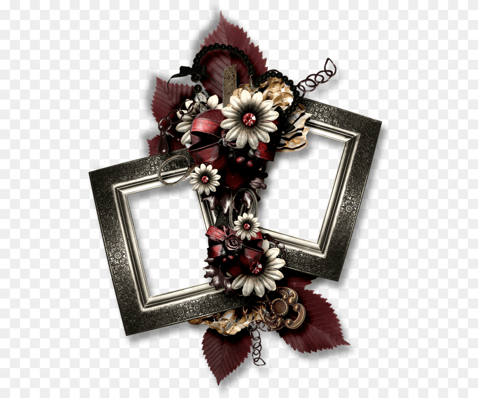 Cadres Et Bordures Cadres Maroon Frame, Accessories, Flower, Flower Arrangement, Flower Bouquet Png