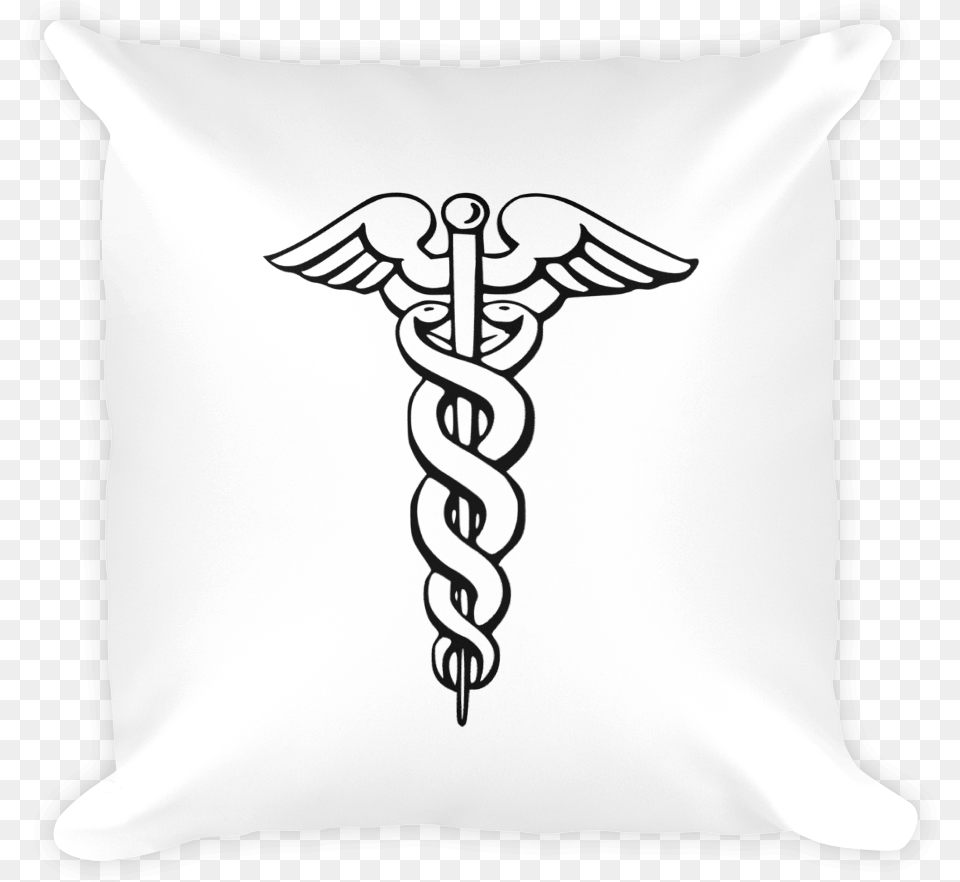 Caduceus Dracunculus Medical Symbol, Cushion, Home Decor, Pillow Png Image