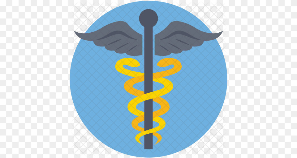 Caduceus Icon Of Flat Style Health, Logo, Emblem, Symbol, Art Png Image