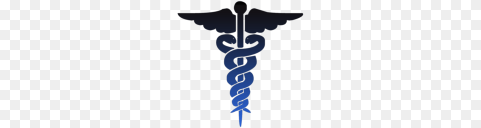 Caduceus Medical Symbol Black Blue Clipart Image, Knot, Cross Png