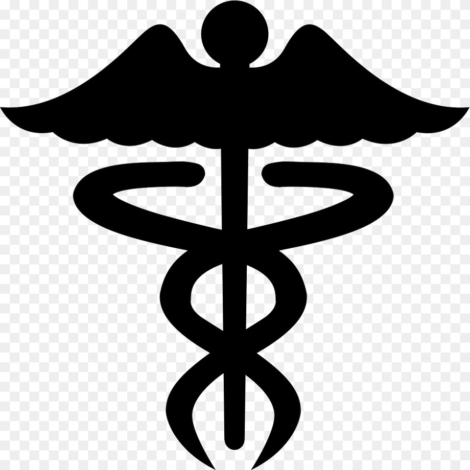 Caduceus Medical Symbol Icon Stencil, Cross, Emblem, Logo Free Png Download