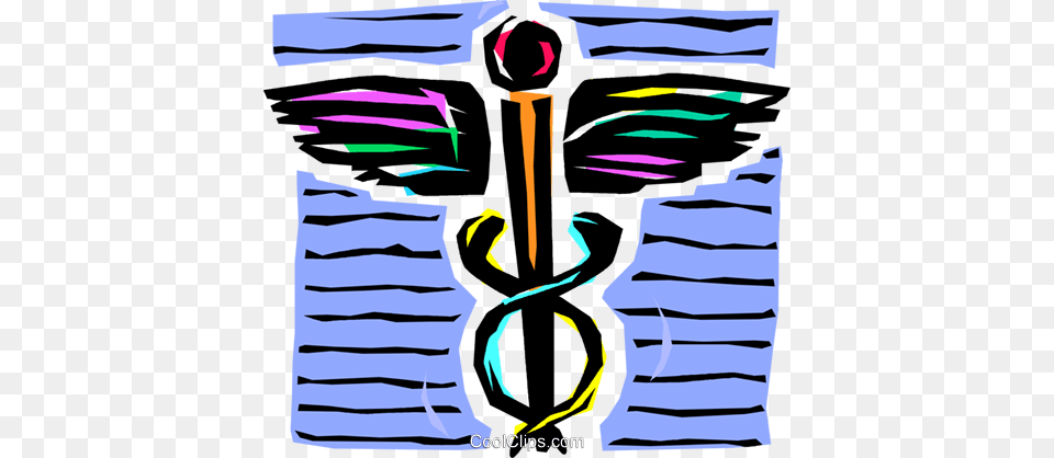 Caduceus Medical Symbol Royalty Vector Clip Art Clip Art, Animal, Bird, Waterfowl, Person Free Transparent Png
