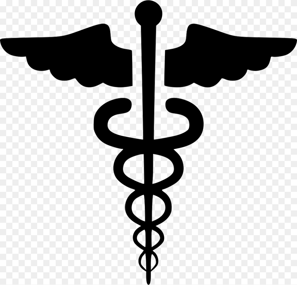 Caduceus Symbol Doctor Transparent Background Medical Logo, Silhouette, Stencil, Cross, Emblem Free Png Download