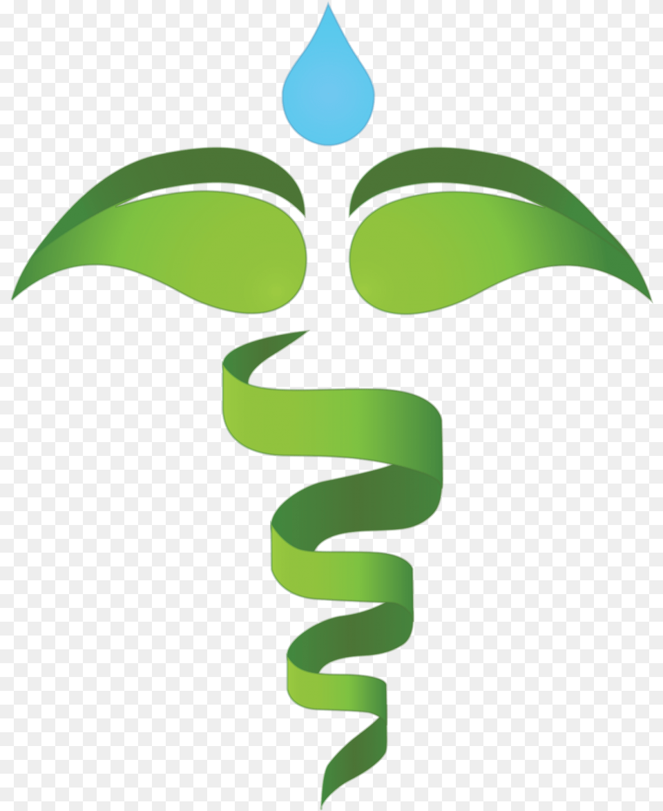 Caduceus Vector Green Medical Symbol, Emblem, Animal, Reptile, Snake Png Image