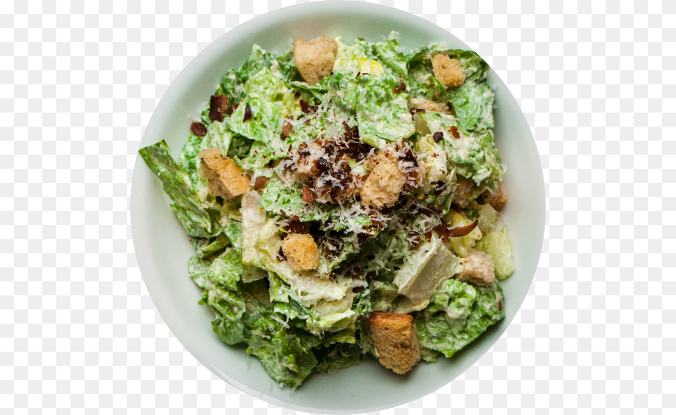 Caesar Salad Caesar Salad, Food, Food Presentation, Plate Free Transparent Png