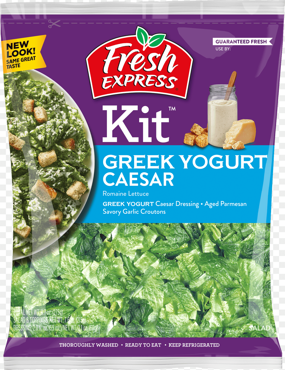 Caesar Salad Kit With Greek Yogurt Dressing Fresh Express Chopped Caesar Salad Kit Free Png Download
