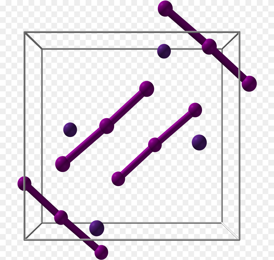 Caesium Triiodide Unit Cell 3d Balls Stained Glass, Purple, Mace Club, Weapon Free Png Download