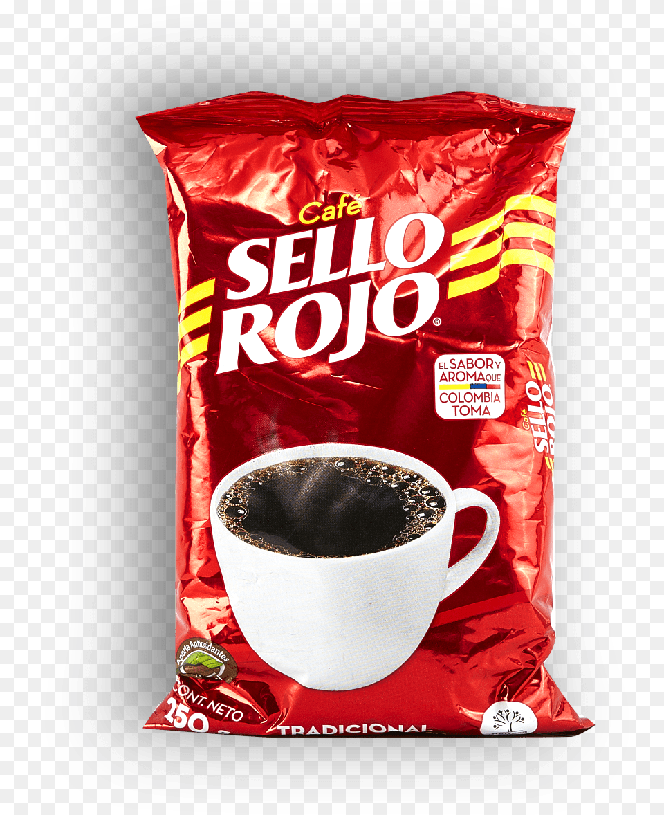 Caf Sello Rojo Tradicional Cafe Sello Rojo, Cup, Beverage, Coffee, Coffee Cup Free Transparent Png