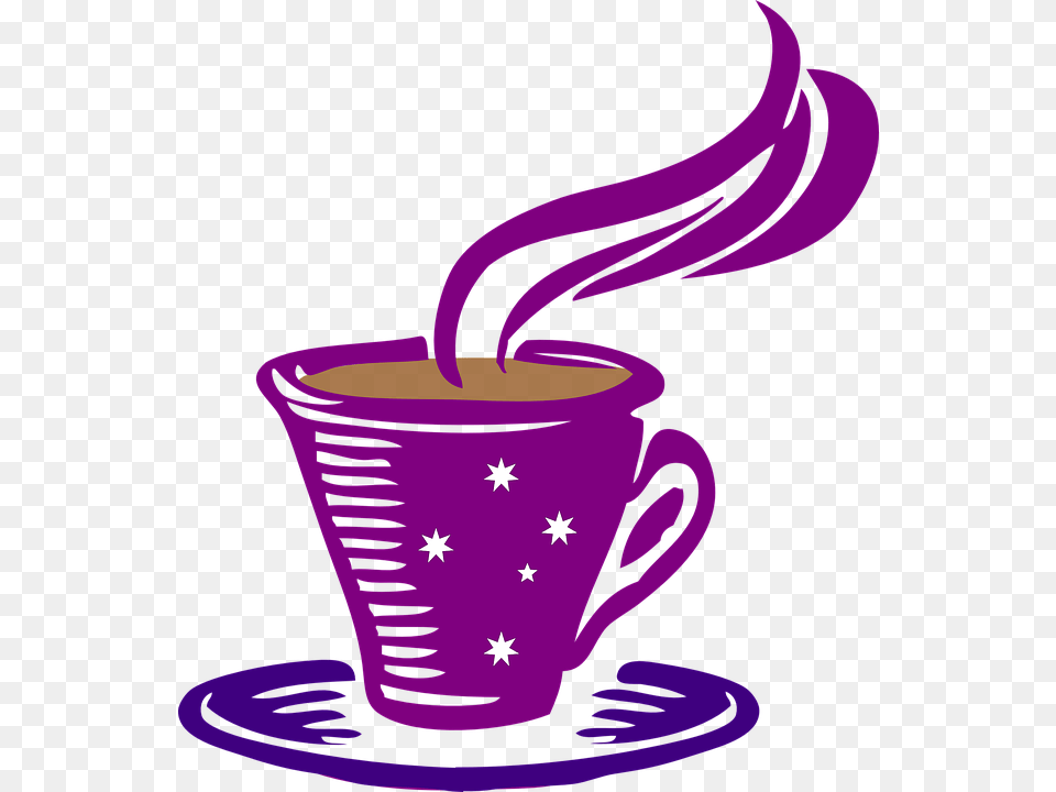 Caf Taza De Caf T Taza De T Java Cafe Purple Coffee Cup Logo, Beverage, Coffee Cup Free Png Download