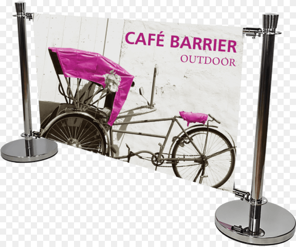 Cafe Barrier Indooroutdoor Banner Stand System Right Indoor Barrier, Machine, Spoke, Wheel, Bicycle Png