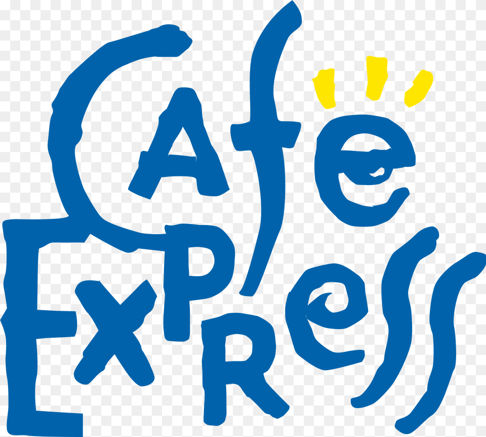 Cafe Express Cafe Express Logo, Text, Person, Face, Head Png Image