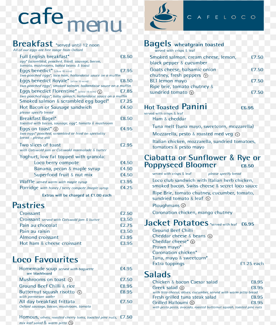 Cafe Loco Oxford Menu, Text Free Png
