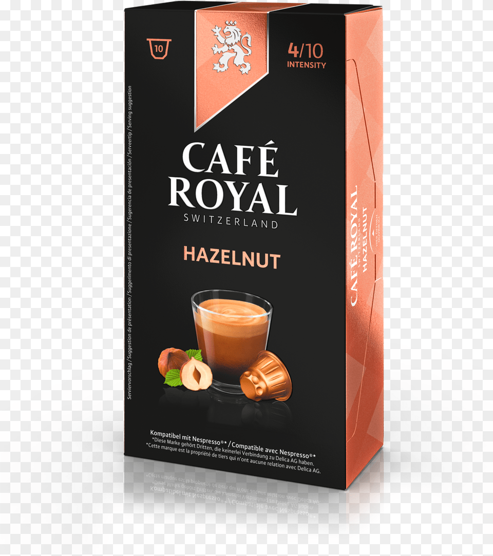 Cafe Royal Haselnuss Flavoured Kaffee Kapseln Nespresso Caf Royal, Book, Cup, Publication, Advertisement Free Transparent Png