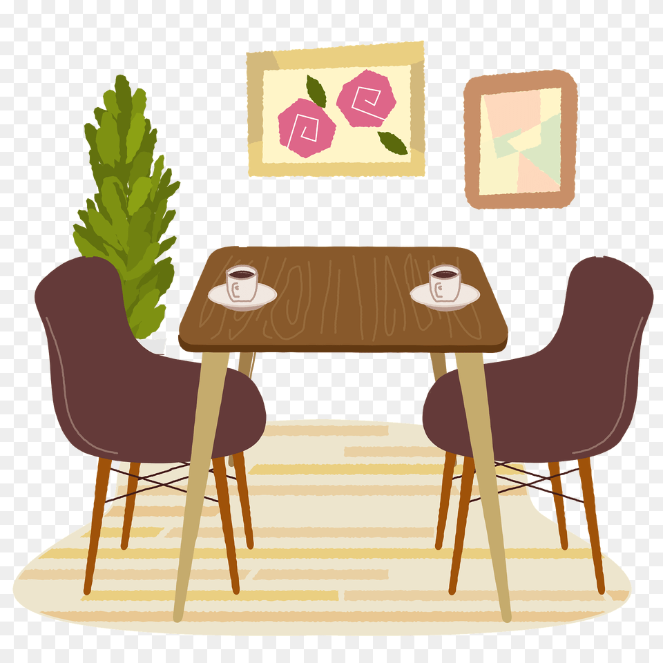 Cafe Table And Chairs Clipart, Architecture, Room, Indoors, Furniture Free Transparent Png