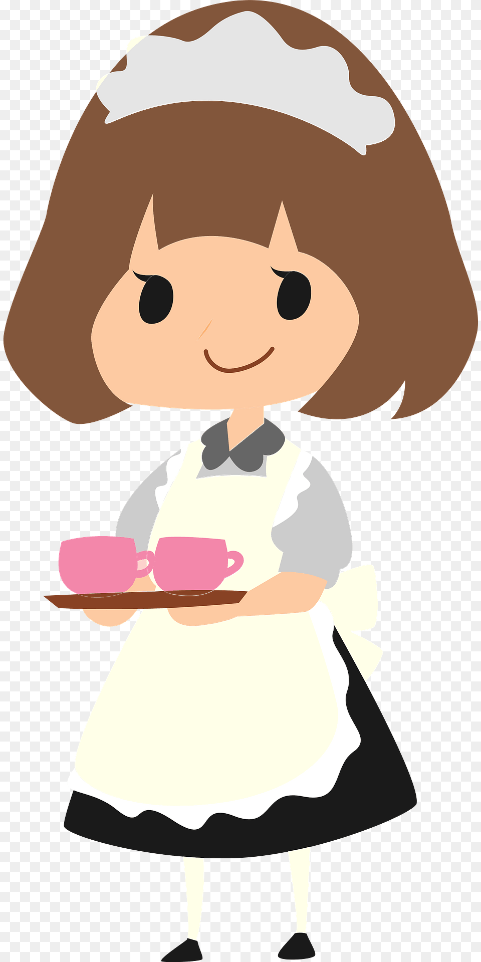 Cafe Waitress Clipart, Cartoon, Baby, Person, Food Free Transparent Png