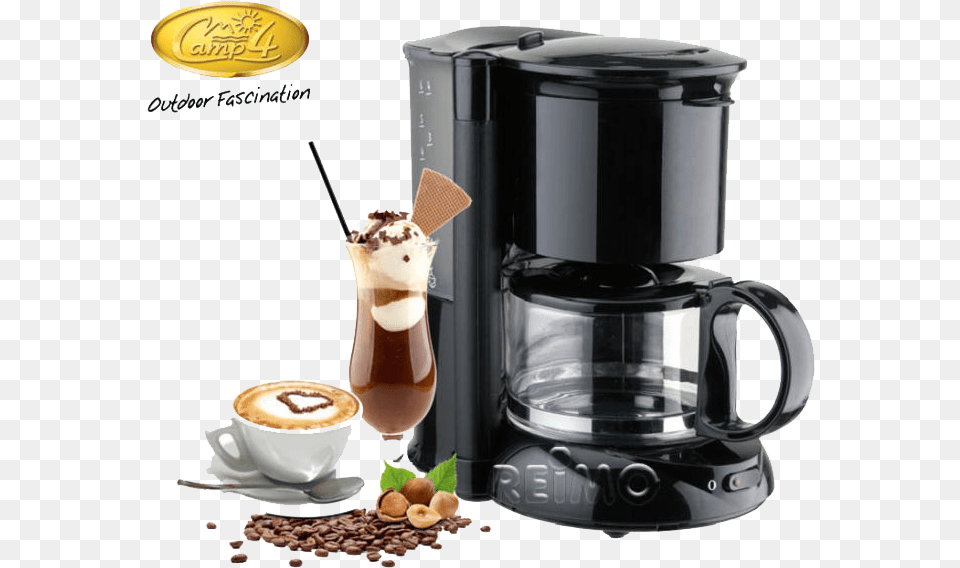 Cafetera Negra 12v150w 600ml De 6 A 4 Tazas, Cup, Beverage, Coffee, Coffee Cup Free Transparent Png
