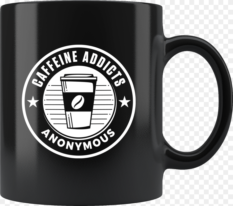 Caffeine Addicts Anonymous 11oz Black Coffee Lover, Cup, Beverage, Coffee Cup Png