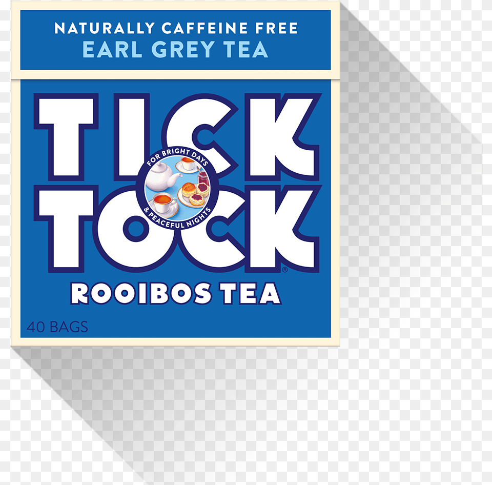 Caffeine Earl Grey Tick Tock Rooibos Tea, Advertisement, Poster, Text Png