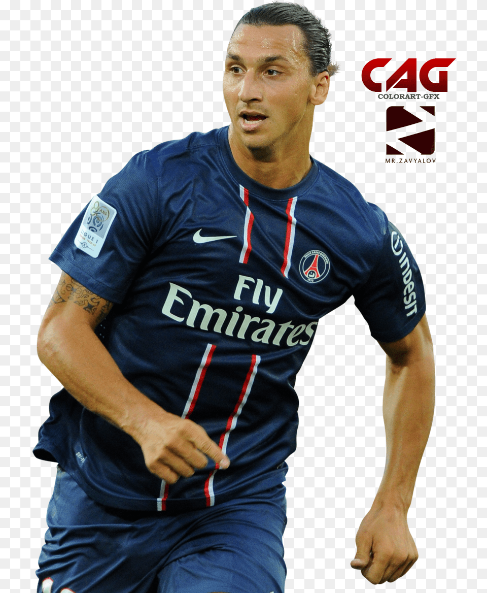 Cag Navy Zlatan Ibrahimovic Zlatan With A White Background, Adult, Shirt, Clothing, Person Free Png