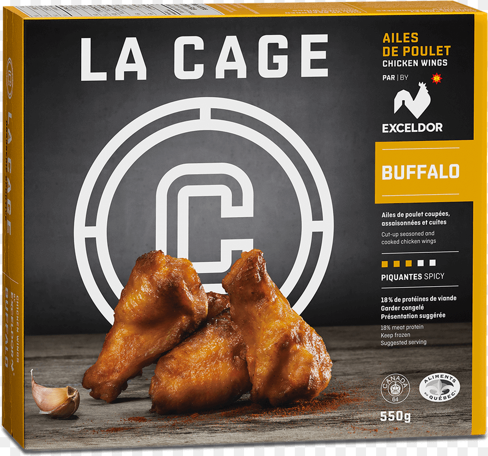 Cage Aux Sports Chicken Wings, Food, Fried Chicken, Advertisement, Poster Png Image